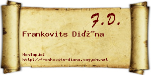 Frankovits Diána névjegykártya