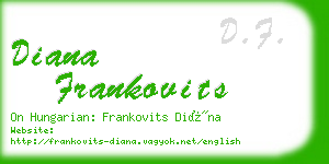 diana frankovits business card